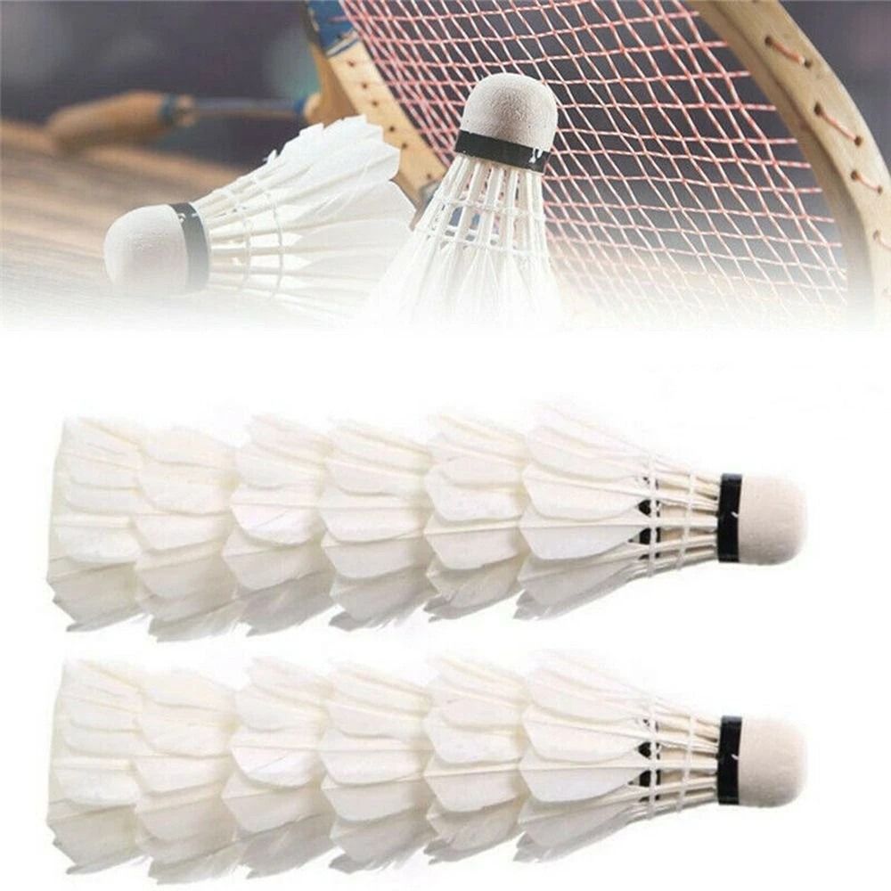 3/6/12Pcs New White Badminton  - Feather Shuttlecock 评论和价格