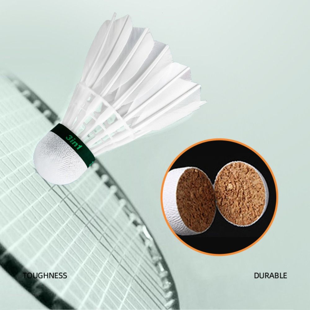 3/6/12Pcs New White Badminton  - Feather Shuttlecock 评论和价格